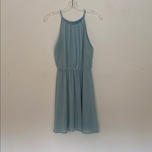Baby blue sleeveless dress